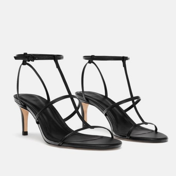 Zara Shoes - NWT Zara leather strappy high heeled sandals 7.5